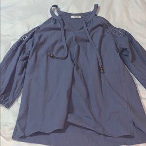 purpleish blue dressy shirt